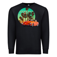 Black karmann ghia sunset palm love quote Premium Sweatshirt - Craftify