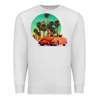 Oatmeal Heather karmann ghia sunset palm love quote Premium Sweatshirt - Craftify
