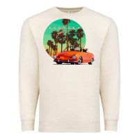 Sandshell karmann ghia sunset palm love quote Premium Sweatshirt - Craftify