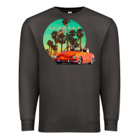 Smoke karmann ghia sunset palm love quote Premium Sweatshirt - Craftify