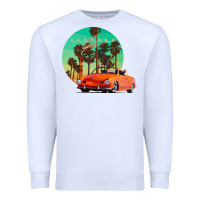 White karmann ghia sunset palm love quote Premium Sweatshirt - Craftify