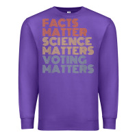 Purple facts matter science matters voting matters liberal democrat t shirt c Premium Sweatshirt - Craftify