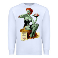 White Zombie Pin Up Girl Halloween Premium Sweatshirt - Craftify