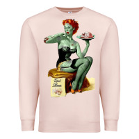 Pale Pink Zombie Pin Up Girl Halloween Premium Sweatshirt - Craftify