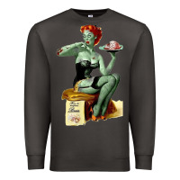 Smoke Zombie Pin Up Girl Halloween Premium Sweatshirt - Craftify