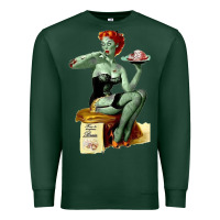 Sports Green Zombie Pin Up Girl Halloween Premium Sweatshirt - Craftify