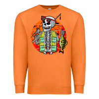 Carrot skeleton fishing lover moon halloween costume fish Premium Sweatshirt - Craftify
