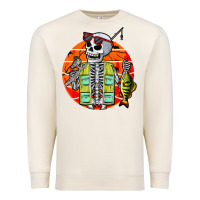 Sandshell skeleton fishing lover moon halloween costume fish Premium Sweatshirt - Craftify