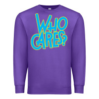 Purple who cares Premium Sweatshirt - Craftify