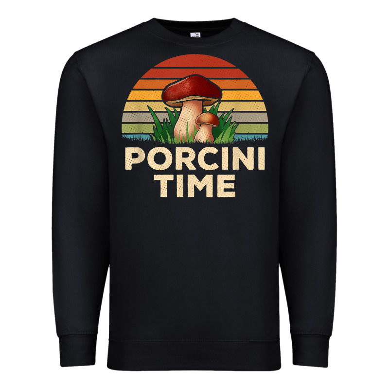 Vintage Sunset Porcini Mushroom Hunting Boletus Edulis T Shirt Premium Sweatshirt by Craftify | Teevron