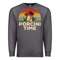 Charcoal Heather vintage sunset porcini mushroom hunting boletus edulis t shirt Premium Sweatshirt - Craftify