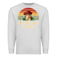 Dove Grey vintage sunset porcini mushroom hunting boletus edulis t shirt Premium Sweatshirt - Craftify
