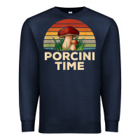 Navy vintage sunset porcini mushroom hunting boletus edulis t shirt Premium Sweatshirt - Craftify