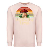 Pale Pink vintage sunset porcini mushroom hunting boletus edulis t shirt Premium Sweatshirt - Craftify