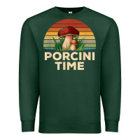 Sports Green vintage sunset porcini mushroom hunting boletus edulis t shirt Premium Sweatshirt - Craftify