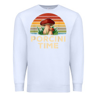 White vintage sunset porcini mushroom hunting boletus edulis t shirt Premium Sweatshirt - Craftify