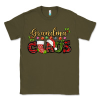 Army Green Grandma claus with christmas gift sock mother's Classic Tee - HowdyJamesFarm