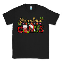 Black Grandma claus with christmas gift sock mother's Classic Tee - HowdyJamesFarm