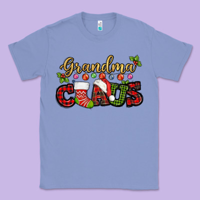 Grandma Claus With Christmas Gift Sock Mother's Classic Tee Designed By Howdyjamesfarm