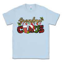 Dusty Blue Grandma claus with christmas gift sock mother's Classic Tee - HowdyJamesFarm