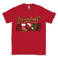 Red Grandma claus with christmas gift sock mother's Classic Tee - HowdyJamesFarm