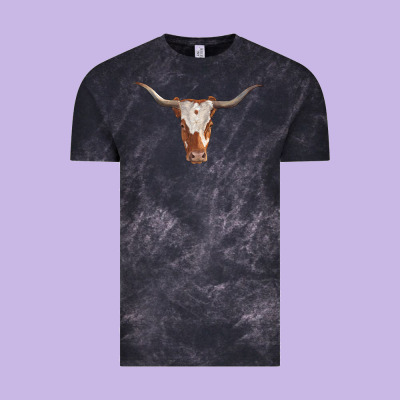 Longhorn Cow Head Vintage Tee Designed By Ranaportraitstore