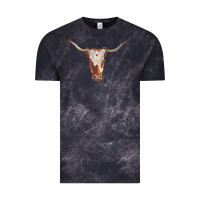 Cloud Black longhorn cow head Vintage Tee - RanaPortraitStore