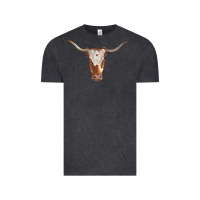 Vintage Black longhorn cow head Vintage Tee - RanaPortraitStore