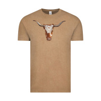Vintage Coffee longhorn cow head Vintage Tee - RanaPortraitStore