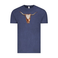 Vintage Denim longhorn cow head Vintage Tee - RanaPortraitStore