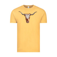 Vintage Mustard longhorn cow head Vintage Tee - RanaPortraitStore