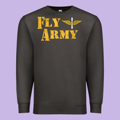 Vintage Fly Army Military Pilot Army Aviation Branch Premium Sweatshirt Designed By Craftify