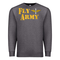 Charcoal Heather Vintage Fly Army Military Pilot Army Aviation Branch Premium Sweatshirt - Craftify