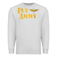 Dove Grey Vintage Fly Army Military Pilot Army Aviation Branch Premium Sweatshirt - Craftify