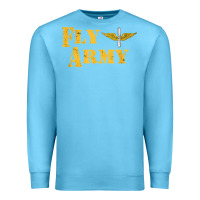 Ocean Blue Vintage Fly Army Military Pilot Army Aviation Branch Premium Sweatshirt - Craftify