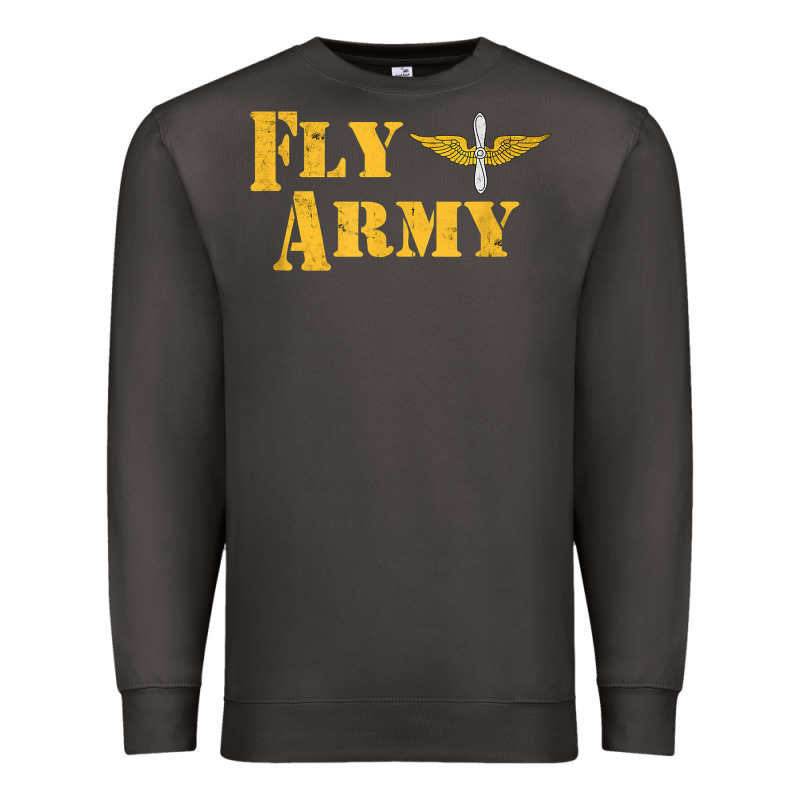 Vintage Fly Army Military Pilot Army Aviation Branch Premium Sweatshirt by Craftify | Teevron