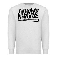 Oatmeal Heather naughty by nature Premium Sweatshirt - Craftify