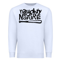 White naughty by nature Premium Sweatshirt - Craftify