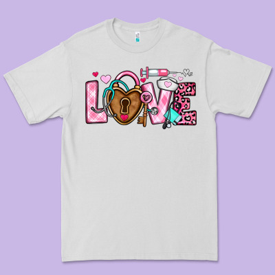 Love Valentines Day Nurse Premium Tee Designed By Oliviacreatesart