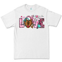 White love valentines day nurse Premium Tee - OliviaCreatesArt