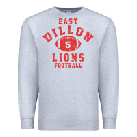 Heather Grey Friday Night Lights East Dillon Lions Football Jersey Premium Sweatshirt - Craftify