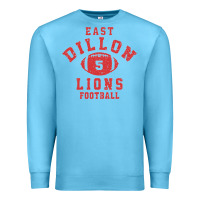 Ocean Blue Friday Night Lights East Dillon Lions Football Jersey Premium Sweatshirt - Craftify