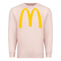 Pale Pink mcd onald's golden arches Premium Sweatshirt - Craftify