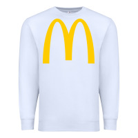 White mcd onald's golden arches Premium Sweatshirt - Craftify