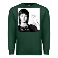 Sports Green Jane Fonda Mugshot GIFT Premium Sweatshirt - Craftify