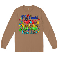 Toasted Coconut my child may be non verbal but this papa ain't Long Sleeve Tee - LillyAllenDesigns