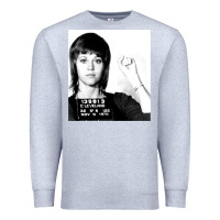 Heather Grey Jane Fonda Mugshot GIFT Premium Sweatshirt - Craftify