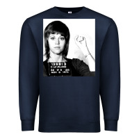 Navy Jane Fonda Mugshot GIFT Premium Sweatshirt - Craftify