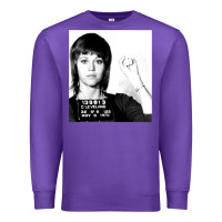 Purple Jane Fonda Mugshot GIFT Premium Sweatshirt - Craftify
