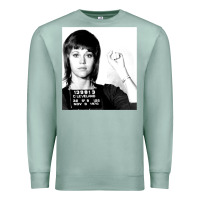 Seafoam Jane Fonda Mugshot GIFT Premium Sweatshirt - Craftify